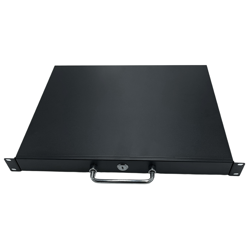 UPTEC - Tiroir de rangement 19" avec serrure - 1U - Noir - NPR