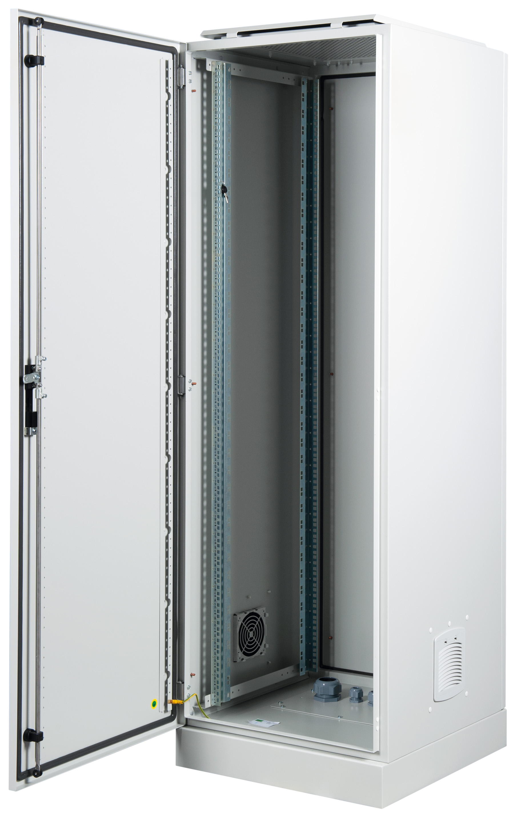 UPTEC v2 - Baie indoor 19" 42U 600x450mm IP55 - IK10 - Gris