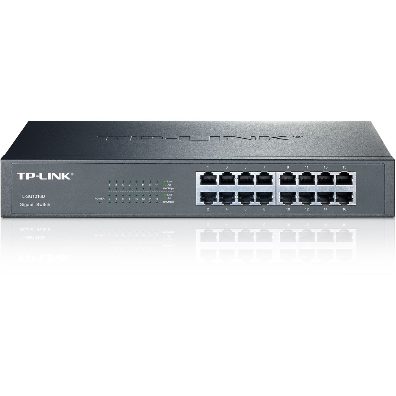TP-LINK - Switch 16 ports rackable Gigabit - boîtier métal TL-SG1016D