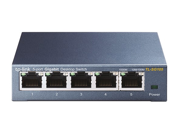 TP-LINK - Switch 5 ports bureau Giga - Boîtier métal - TL-SG105 - NPR