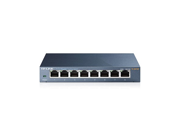 TP-LINK - Switch 8 ports bureau Gigabit - boîtier métal - TL-SG108