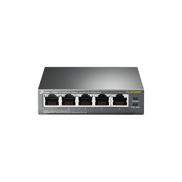 TP-LINK - Switch bureau 5 ports 10/100 dont 4 PoE - TL-SF1005P