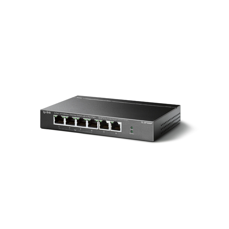 TP-LINK – Switch 6 ports 10/100 dont 4 PoE+ – TL-SF1006P
