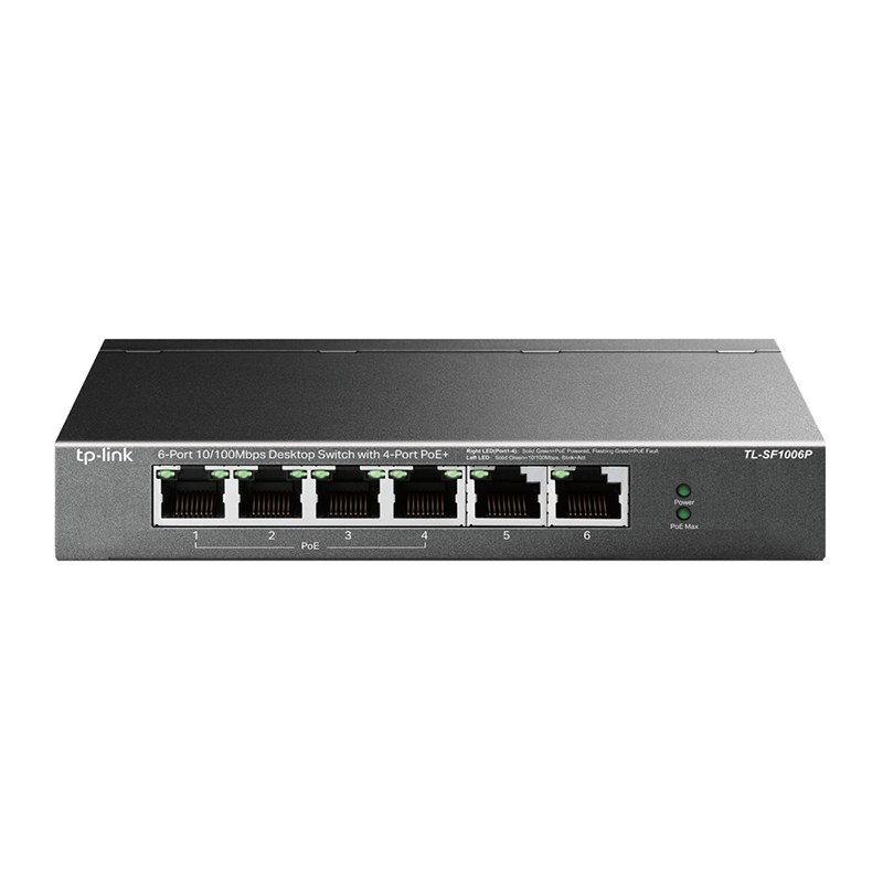 TP-LINK – Switch 6 ports 10/100 dont 4 PoE+ – TL-SF1006P