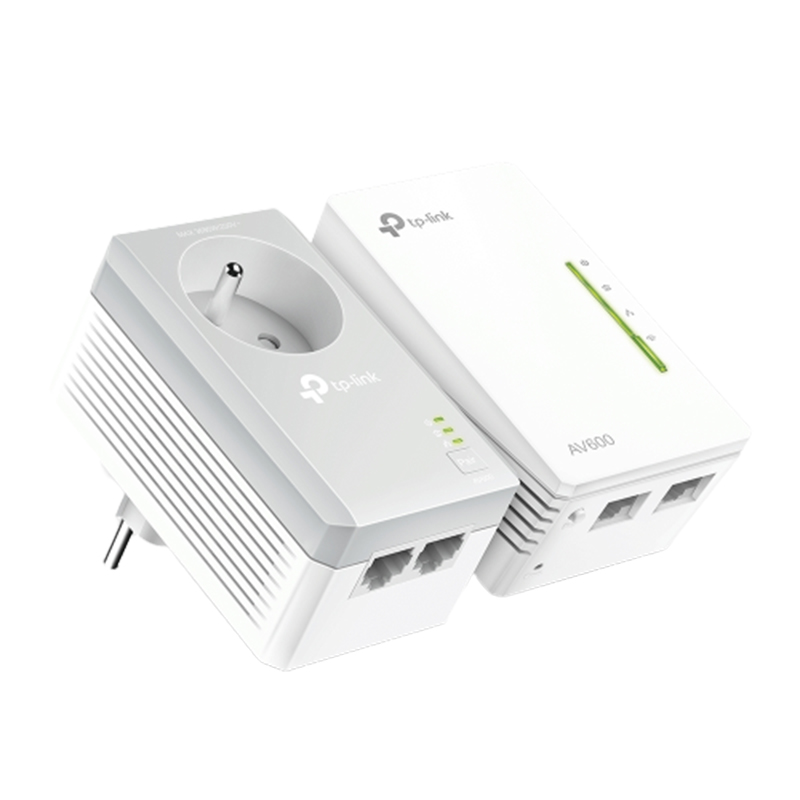 TP-LINK - KIT 2 CPL 2 ports 600Mbps + WiFi + prise - TL-WPA4225 KIT