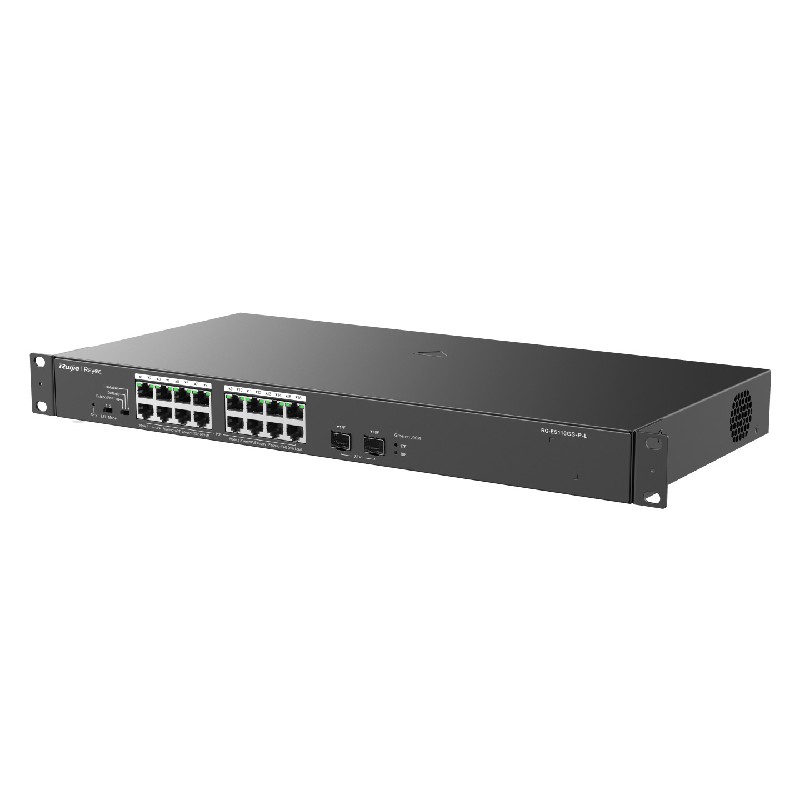 REYEE - Switch 16 ports PoE+ Giga+ 2 combo 247W RG-ES118GS-P-L