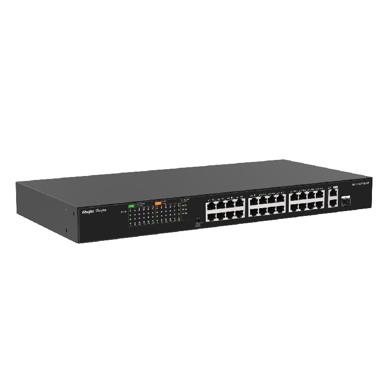 REYEE - Switch 24 ports PoE+ 100Mbits +1 Giga+1 combo (180W)