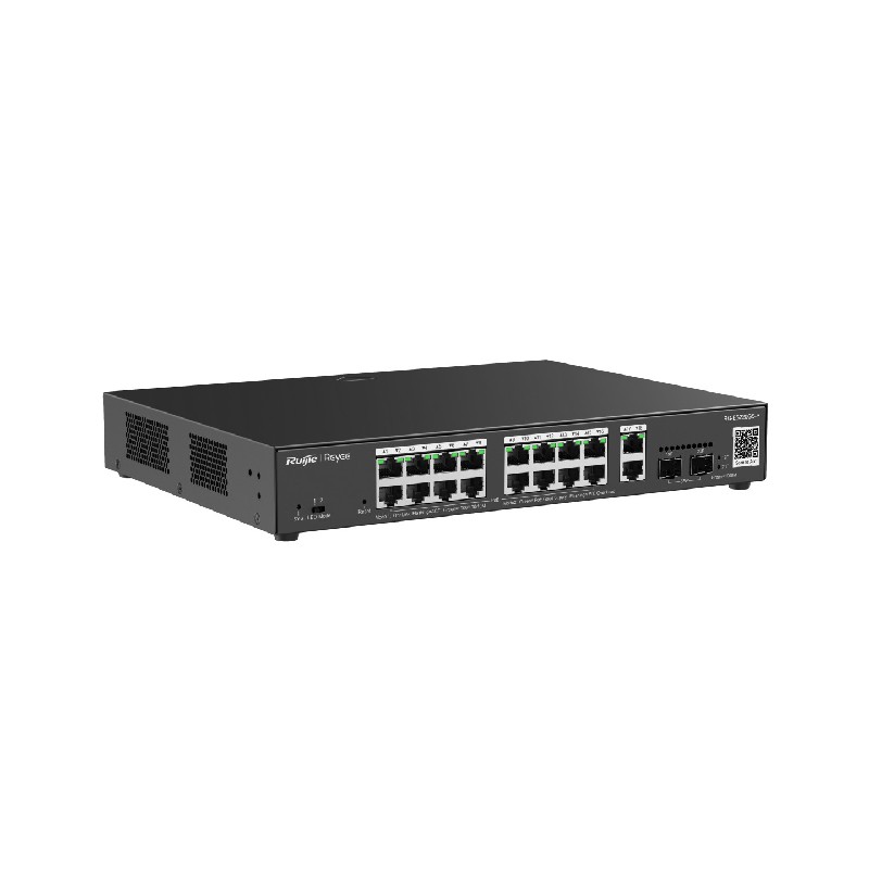 REYEE - Switch Cloud 20 ports Giga 16 PoE+250W 2combo RG-ES220GS-P
