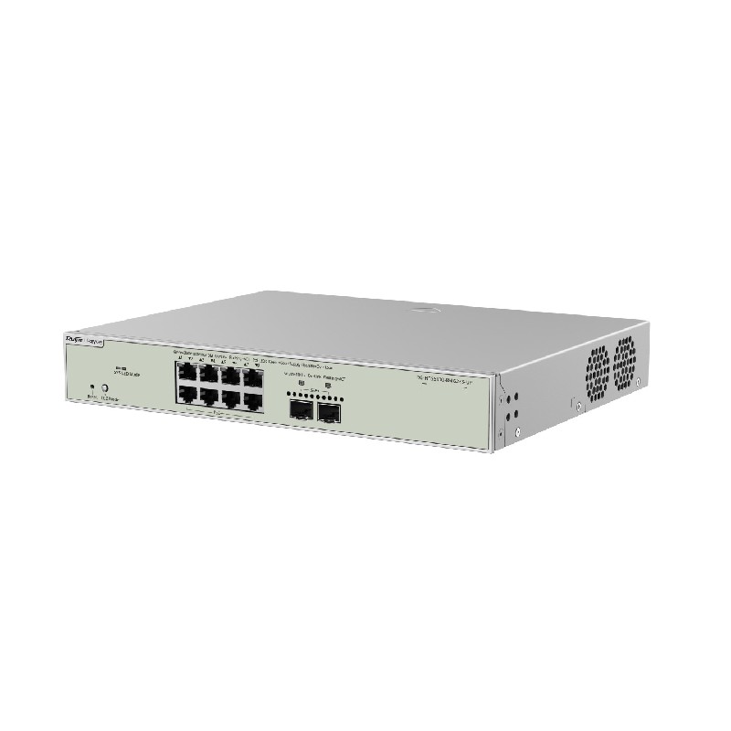 REYEE - Switch Niveau 3 8 ports 2,5G PoE++(370W) 2SFP+