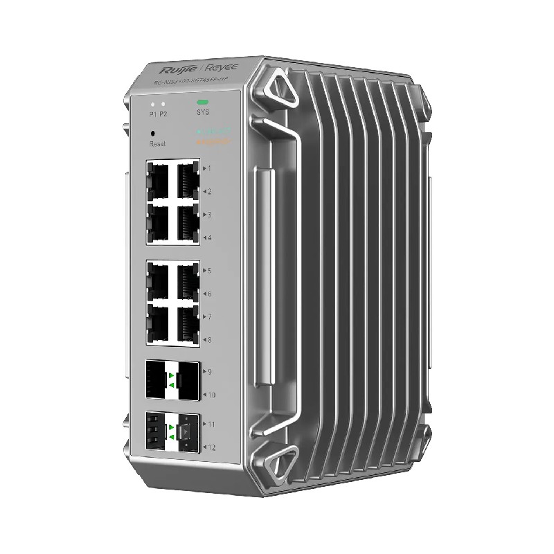 REYEE - Switch Industriel Niveau 2 8 Ports PoE+ 4 SFP