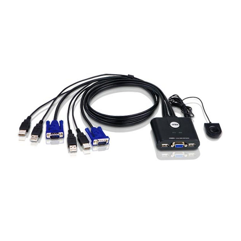 ATEN - CS22U - Commutateur KVM câble VGA USB - 2 ports NPR