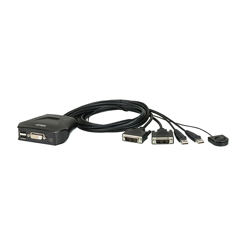 ATEN - CS22D - Commutateur KVM câble DVI USB - 2 ports - NPR