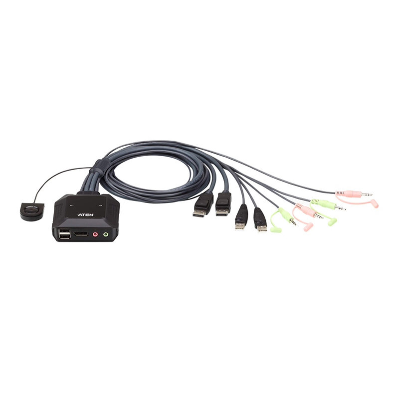 ATEN - CS22DP - Commutateur KVM câble DisplayPort USB - 2 ports NPR