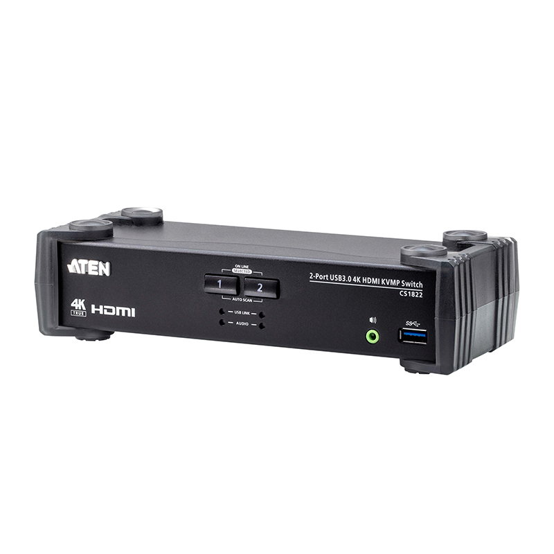 ATEN - CS1822 - Commutateur KVMP™ HDMI 4K 2 ports USB 3.0 NPR