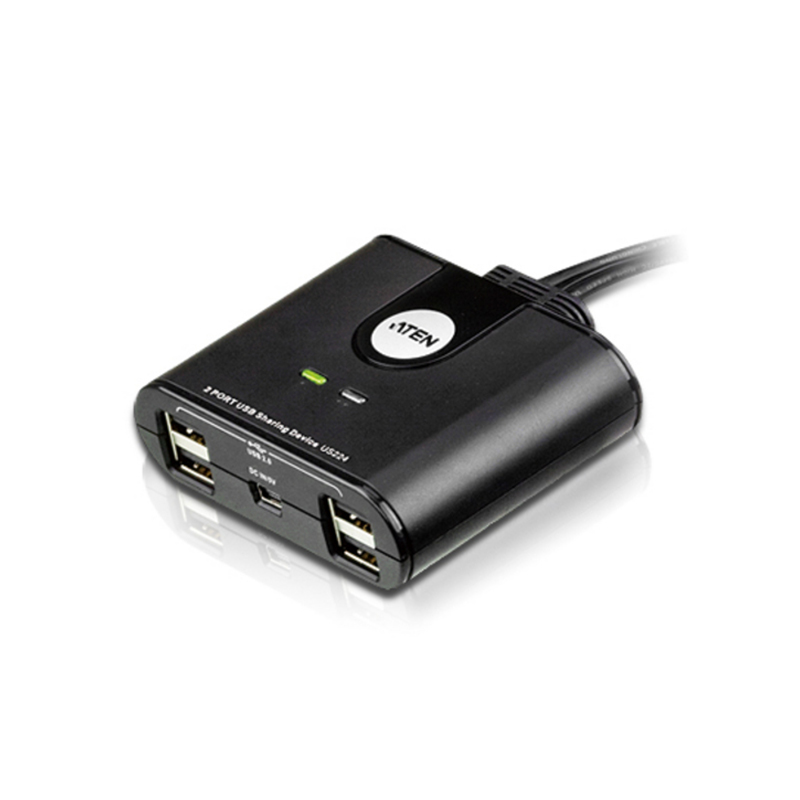 ATEN-US224-Commutateur partage des périphériques USB2.0 2x4ports NPR