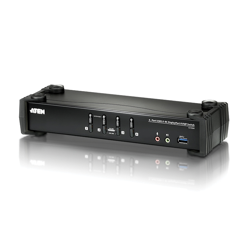 ATEN - CS1924 - Commutateur KVMP™ DisplayPort 4K 4 ports USB 3.0 NPR