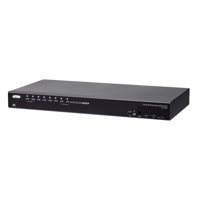 ATEN - CS19208 - Commutateur KVM DisplayPort 4K - 8 ports USB 3.0 NPR