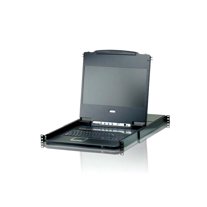 ATEN - CL6708MW - Commutateur KVM DVI LCD 17.3" 1 rail USB - 8 ports