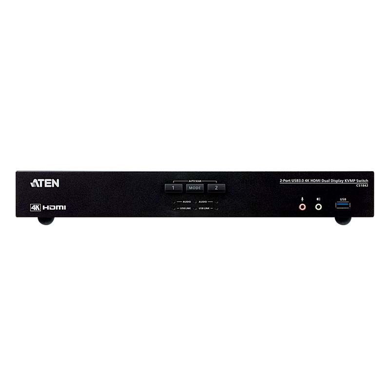ATEN - CS1842 -Commutateur KVMP™ 2 affichages HDMI 4K 2 ports USB 3.0