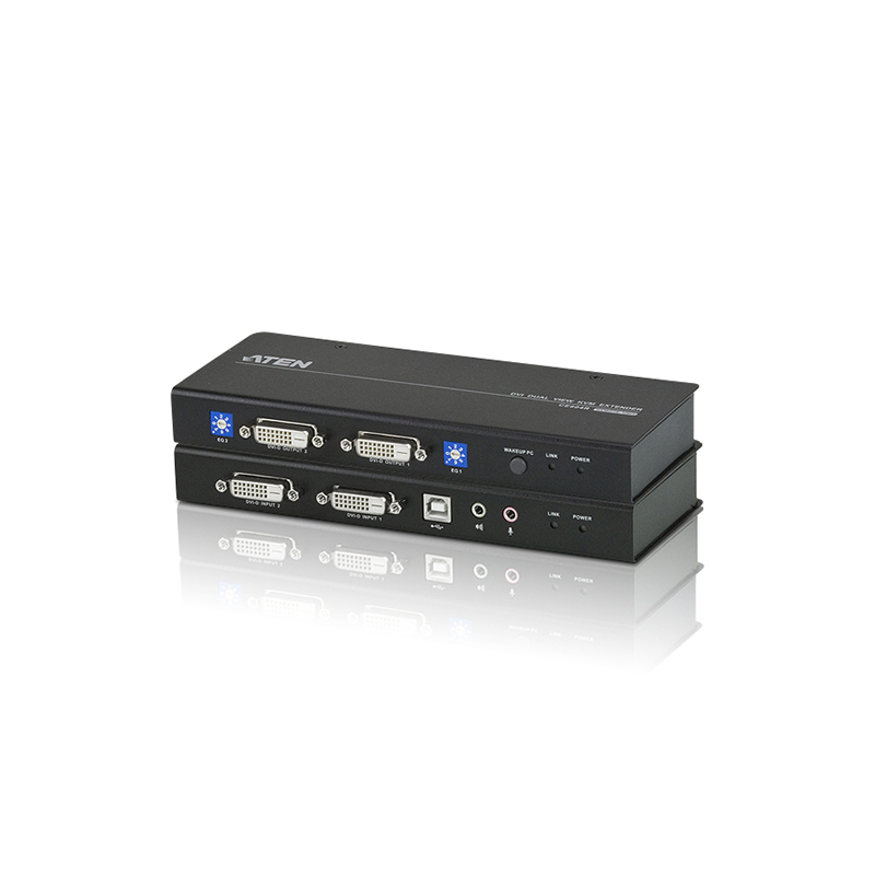 ATEN - CE604 - Extendeur KVM Cat5 DVI 2 affichages USB 1024x768@60m
