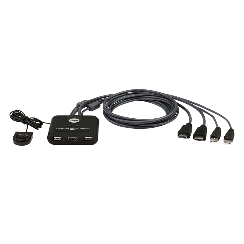 ATEN - CS22HF - Commutateur KVM câblé FHD HDMI à 2 ports NPR