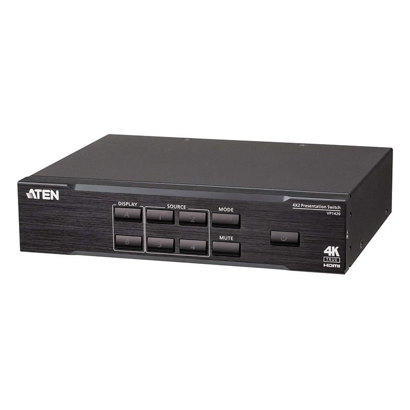 ATEN - VP1420-Commutateur matriciel de présentation True 4K 4x2 - NPR