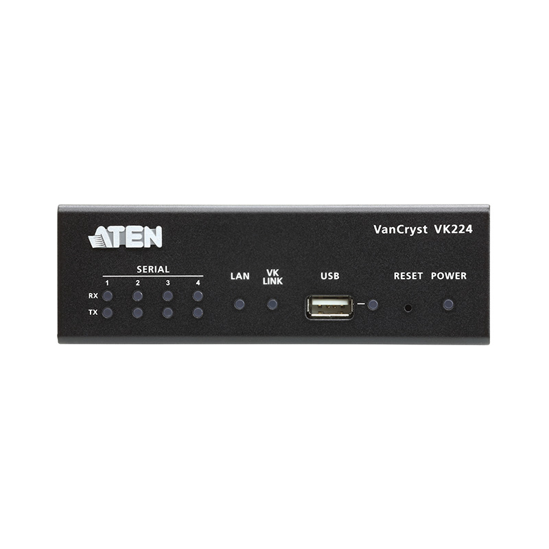 ATEN - VK224 -P- Boîtier extension série 4 ports (RS-232/422/485) PoE