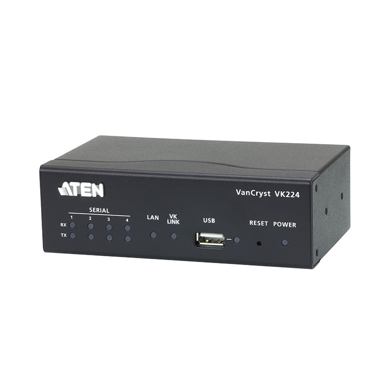 ATEN - VK224 -P- Boîtier extension série 4 ports (RS-232/422/485) PoE