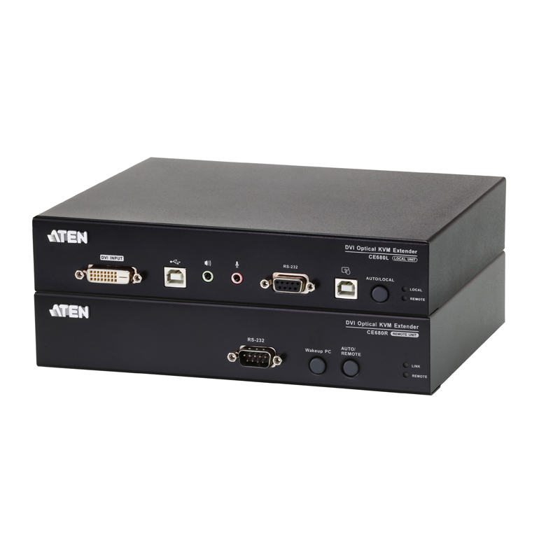 ATEN - CE680-AT-G - Extension KVM optique DVI USB (1920 x 1200@600m)