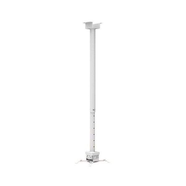 Support plafond télescopique blanc VP 43-65cm - passe câbles - NPR