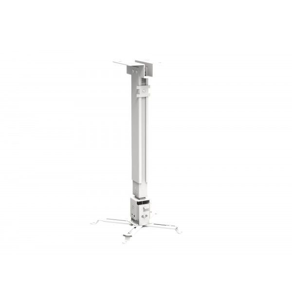 Support plafond télescopique vidéoprojecteur 43-65cm blanc 10Kg NPR