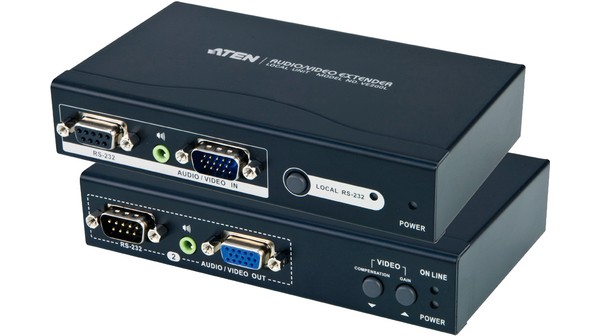 Extendeur Audio + VGA + RS232 Emetteur + Récepteur - ATEN VE200