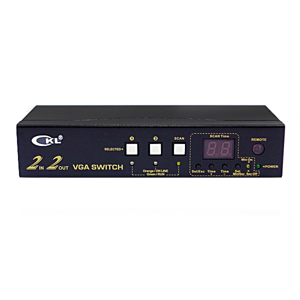 Commutateur VGA 2 IN 2 OUT télécommande - 450Mhz - 2048x1536 - EOL