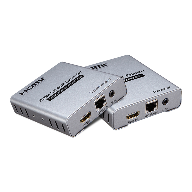 Extendeur HDMI 2.0 4K 1080p + déport IR - monitoring - 60m (Cat6) EOL