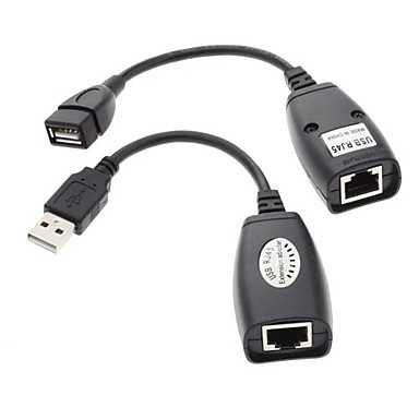 Extendeur avec cordon 0.20m USB2.0 sur RJ45 - 45m