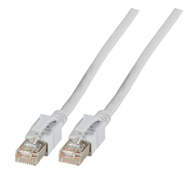 Cordon RJ45 CAT6A S/FTP à repérage lumineux Gris - 0.5m