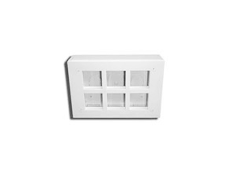 Boitier encastrable/sailli plastique - 6 box 45x45 (225x152x57 mm)