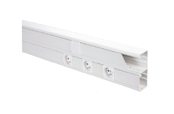 Goulotte technique 45 double avec couvercle 135x55 - 2m - Lot de 16m