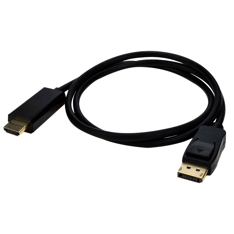 Cordon DisplayPort 1.4 M vers HDMI 2.0 M - AWG32 - Noir - 1m