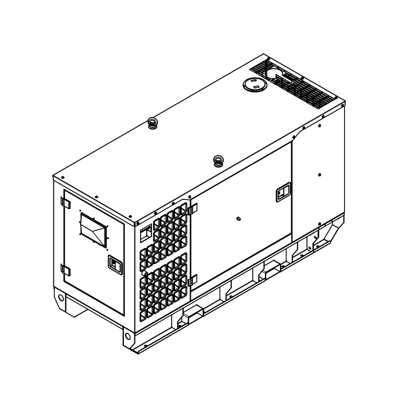 Groupe électrogène 33KVA Perkins, 230V MONO Aksa, Comap - SILENT