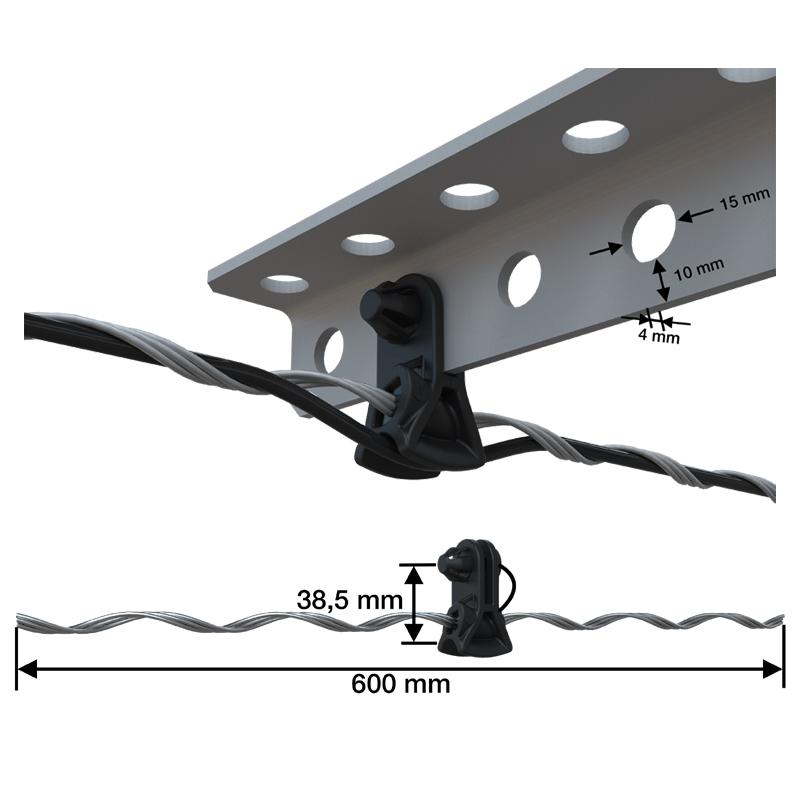 Dispositif de suspension spiralé ADSS 6,20 - 7,80mm