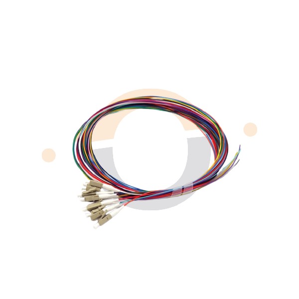 Lot 12 Pigtails LC/UPC MM OM3 P.Tail 0,9mm 12 color 2m EOL