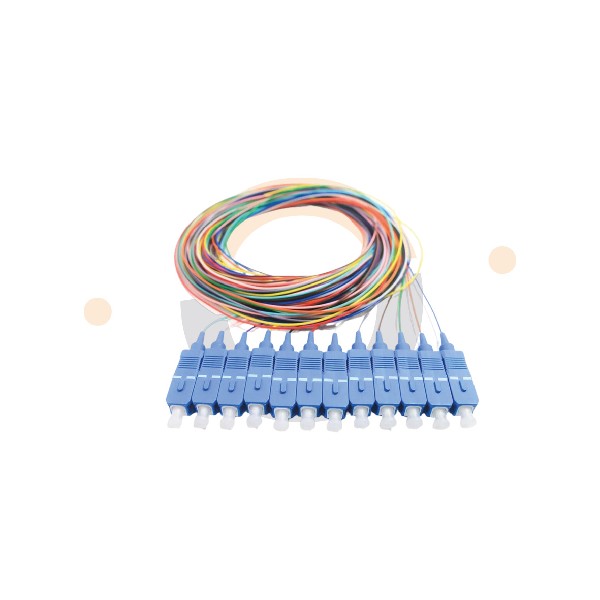 Lot 12 Pigtails SC/UPC SM G652D P.Tail 0,9mm 12 color 2m EOL