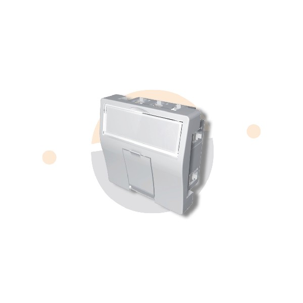 PLASTRON 45X45 1 PORT pour RJ 45 BC TL - Cond par 8pces EOL
