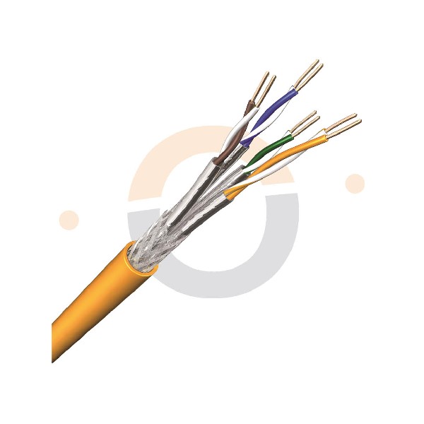EasyLan - câble Cat6A U/FTP 2x4P 500MHz -orange Dca LSFROH -500m EOL
