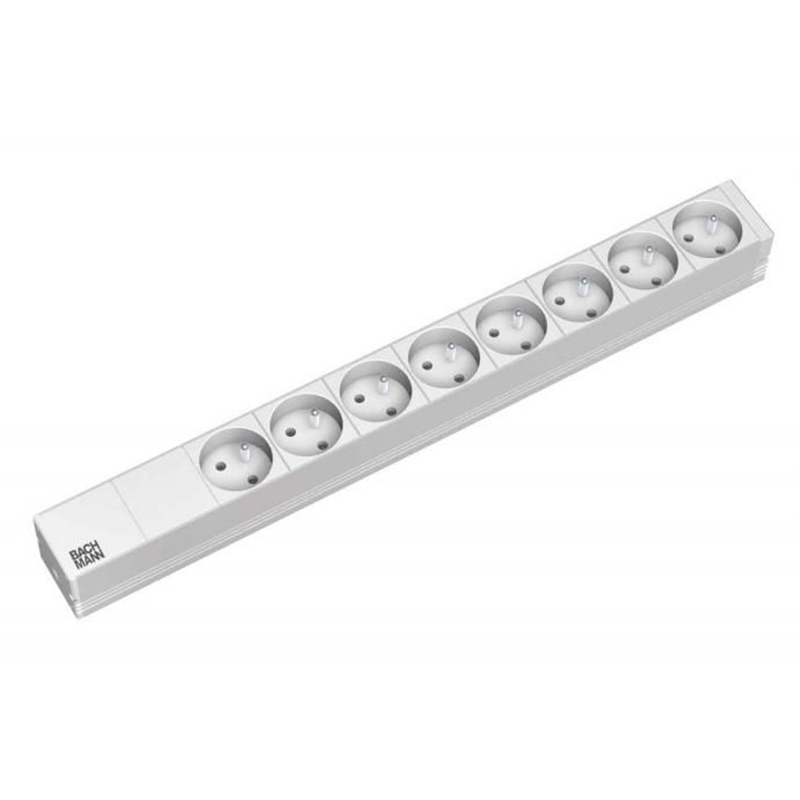PDU 19" 1U profil gris 8 x socles UTE 2P+T sans câble - EOL