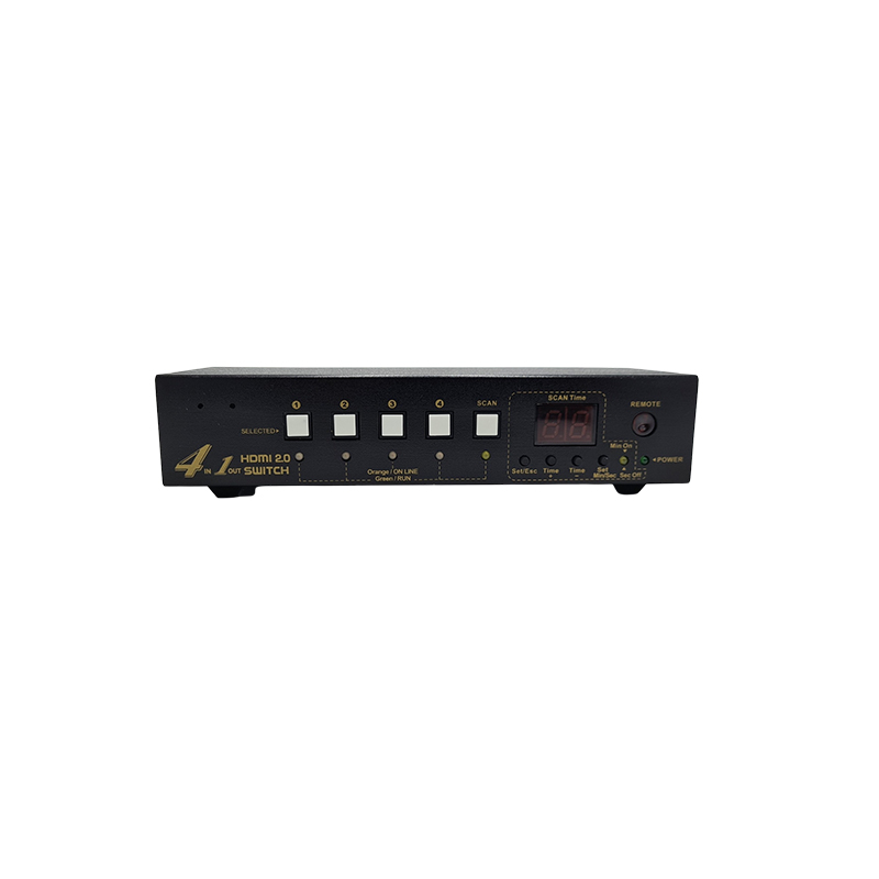 Commutateur HDMI 4K 4entrées 1sortie - RS232/télécommande Métal -NPR