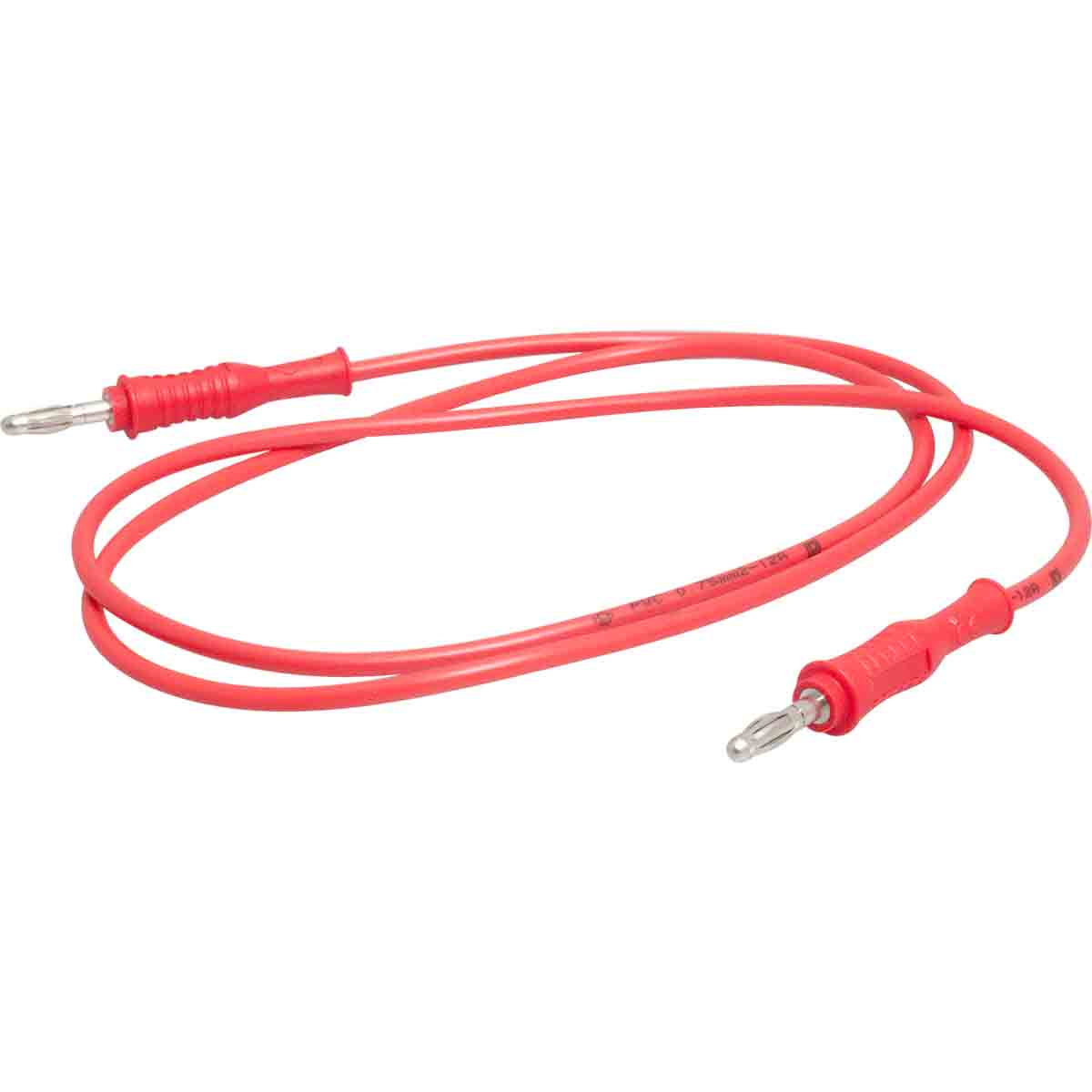 Cordon banane droit 4 mm rouge Lg 1m