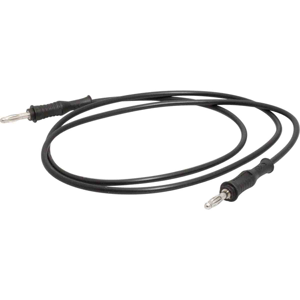 Cordon banane droit 4 mm noir Lg 2m