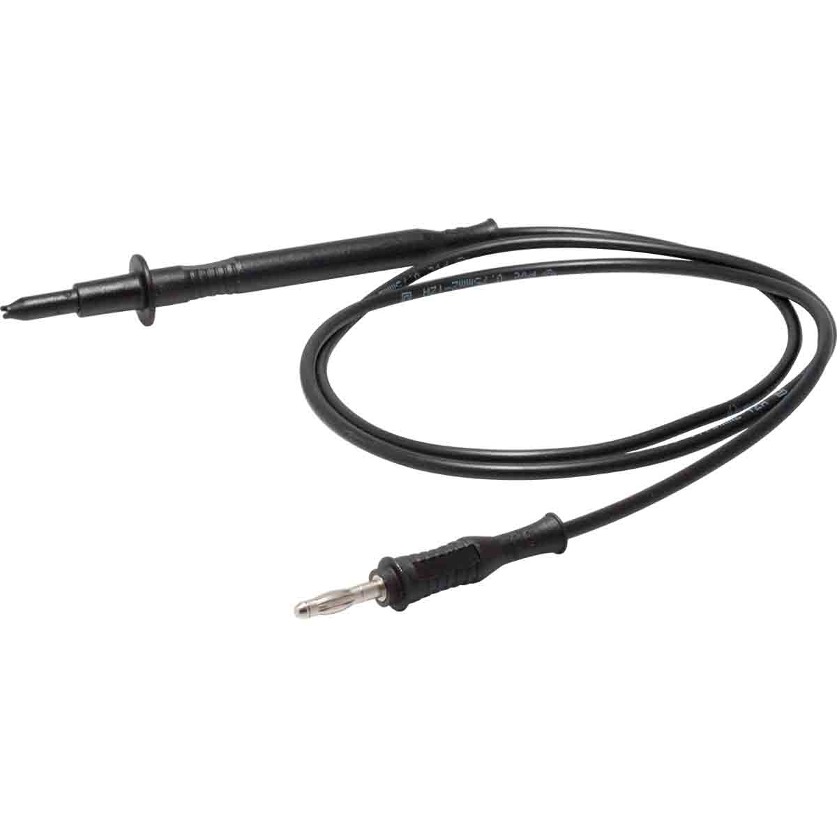 Cordon banane droit 4mm / pointe touche noir Lg 1m